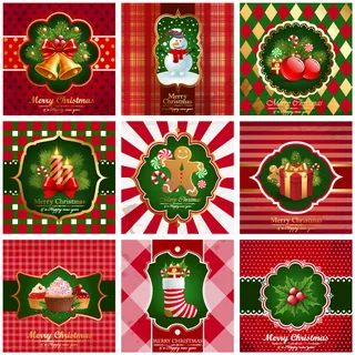 精美圣诞祝福卡片矢量素材