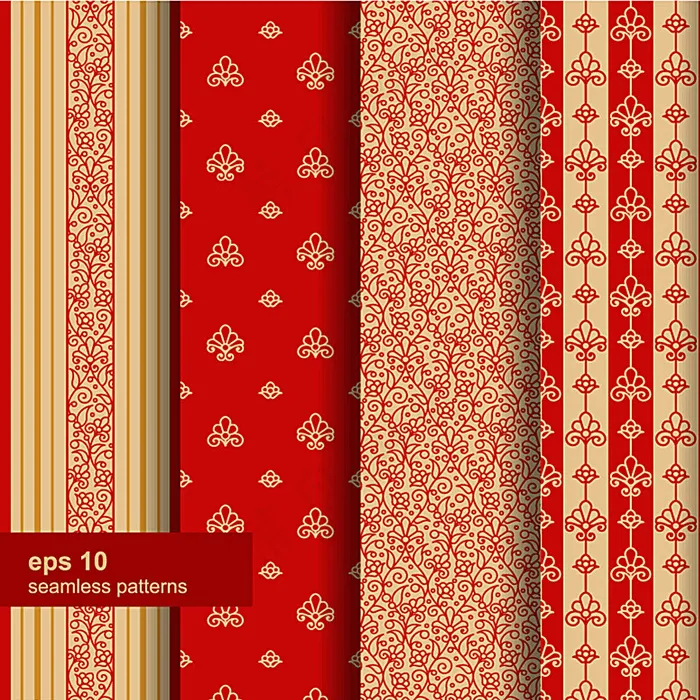 红色花纹背景图片eps,ai矢量模版下载