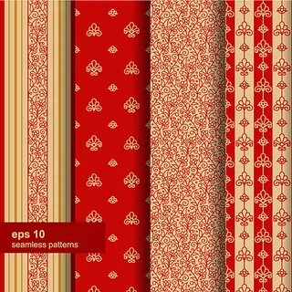 红色花纹背景图片