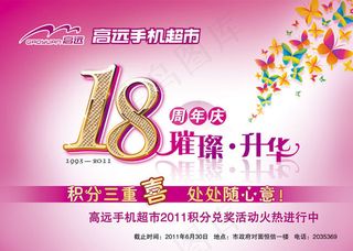 18周年庆海报设计psd素材