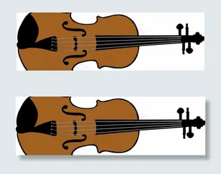 在矢量格式的小提琴图像