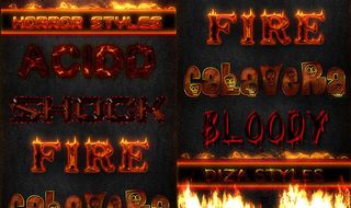 超酷的火焰和流血字体样式