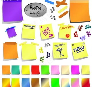 各种矢量便簽图片