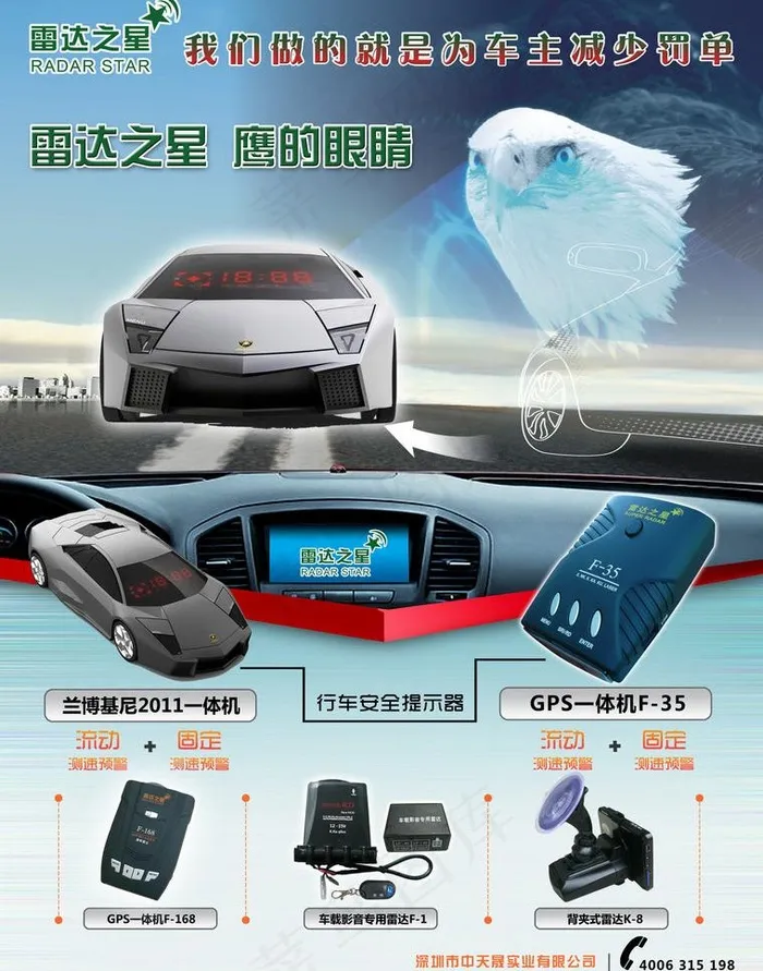 GPS雷达广告宣传图片psd模版下载