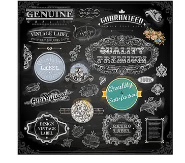 创意欧式花纹图标与古典花纹