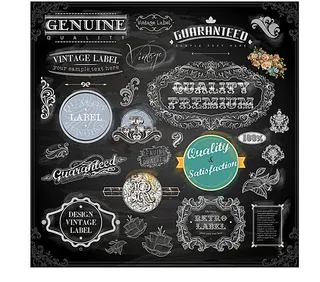 创意欧式花纹图标与古典花纹