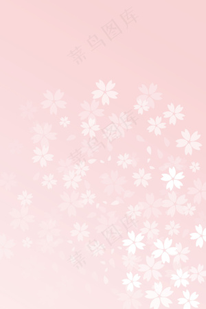 春季粉色浪漫樱花背景矢量图