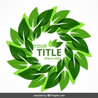 树叶制作的生态标志