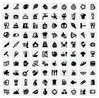 常用黑白标识图集矢量素材