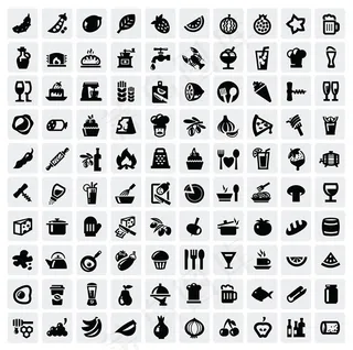 常用黑白标识图集矢量素材