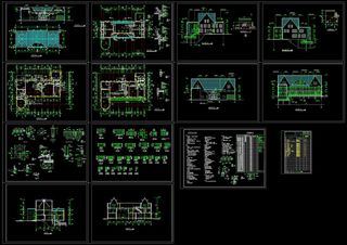 豪华别墅建筑施工图