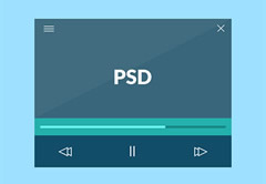 手机播放器界面psd模版下载