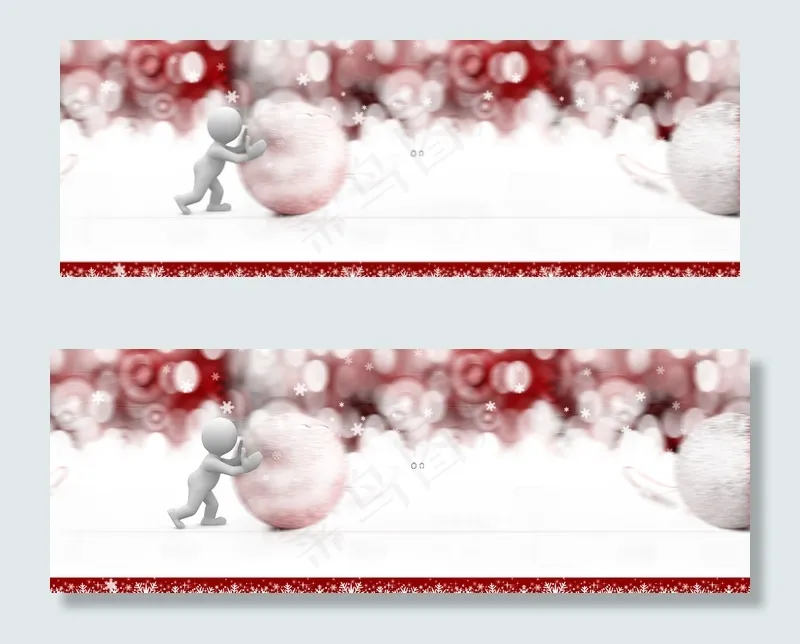 电商冬季促销圣诞节背景banner...