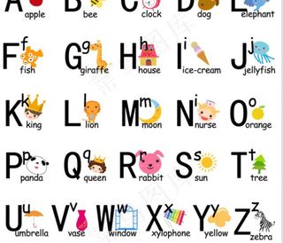 儿童简单字母表免费下载