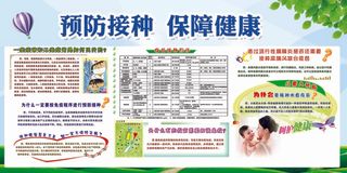 预防接种保障健康宣传展板