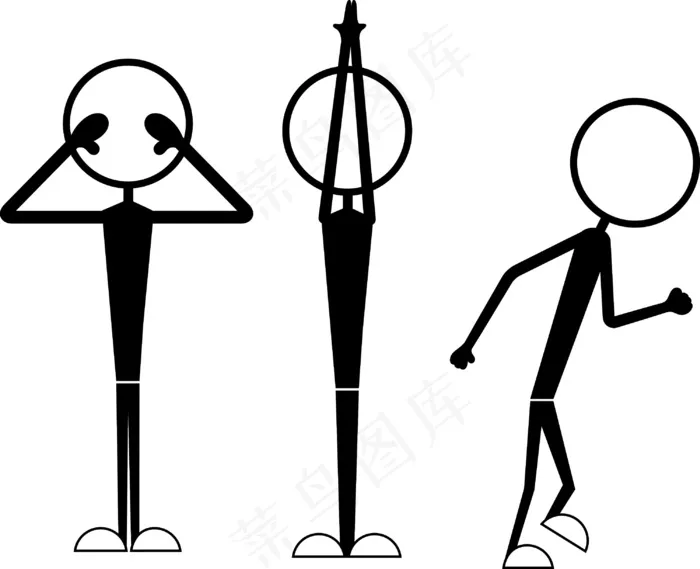 画中人物的行动eps,ai矢量模版下载
