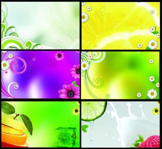 时尚花纹名片设计PSD素材