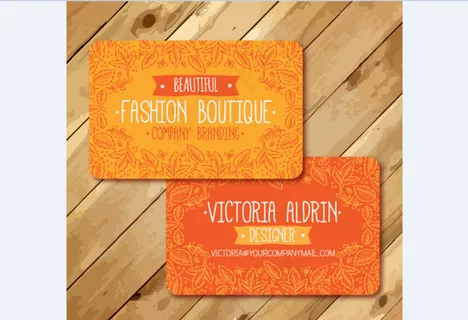 橙色创意科技矢量IT名片