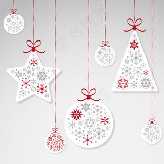 圣诞雪花吊球主图