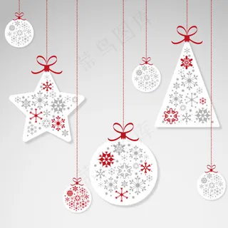 圣诞雪花吊球主图