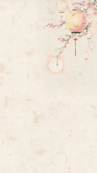 中国风唯美水墨梅花背景
