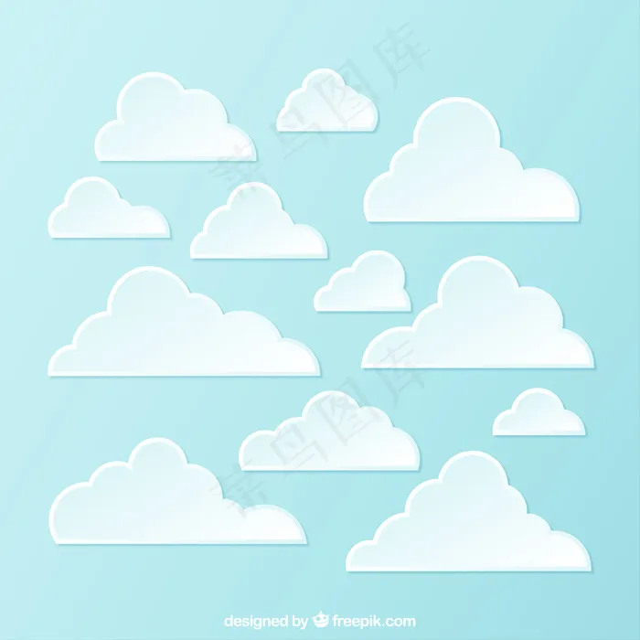 各种各样的云ai矢量模版下载