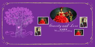 紫色婚礼签到甜品区背景