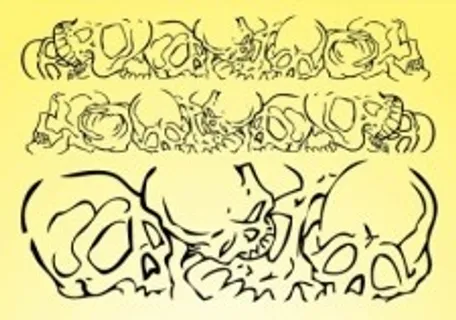 头骨向量的旗帜