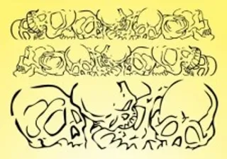 头骨向量的旗帜