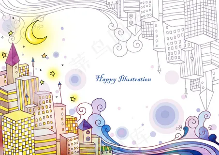 创意 手绘建筑 创意 手绘建筑