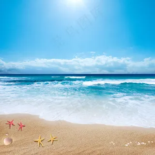 夏日沙滩背景