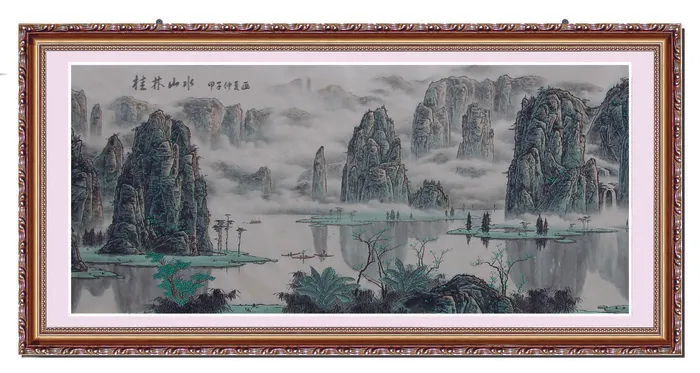 桂林山水画(4252X2268(DPI:72))psd模版下载