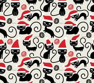 可爱的圣诞无缝图案矢量15