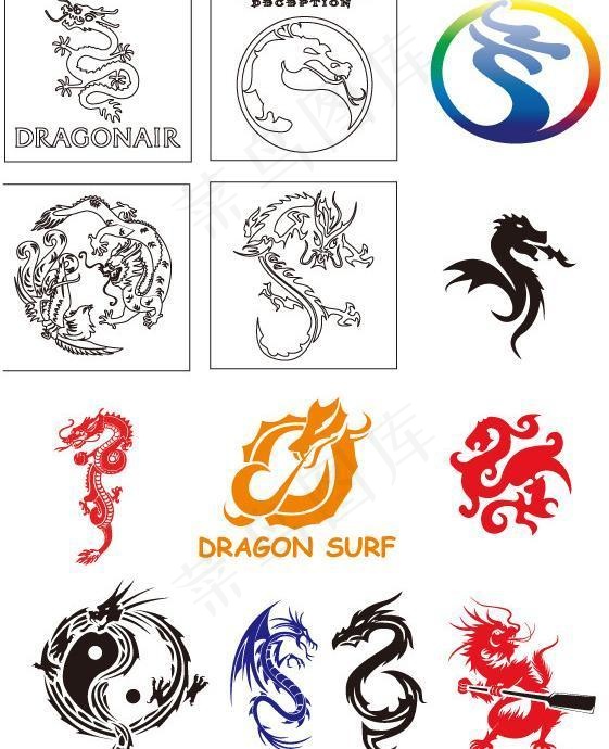 矢量龙图片ai矢量模版下载