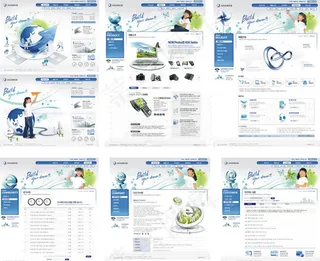 整套精美企业站模板PSD素材