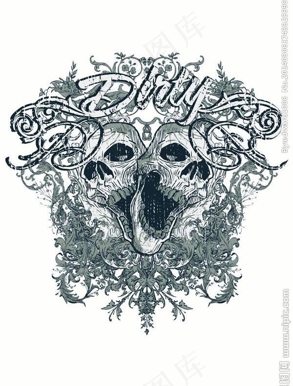 t恤花纹 哥特花纹图片