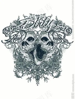 t恤花纹 哥特花纹图片