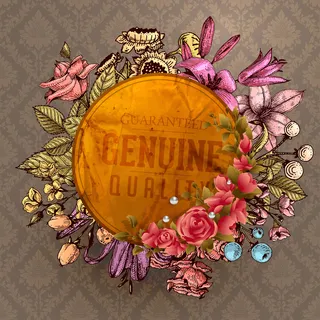 婚礼手绘鲜花背景矢量素材