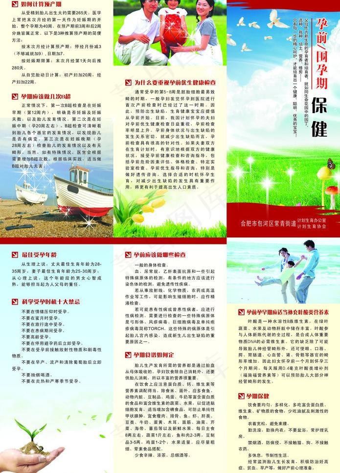 孕前保健图片cdr矢量模版下载