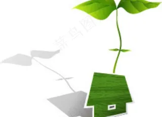 绿叶小房子图片