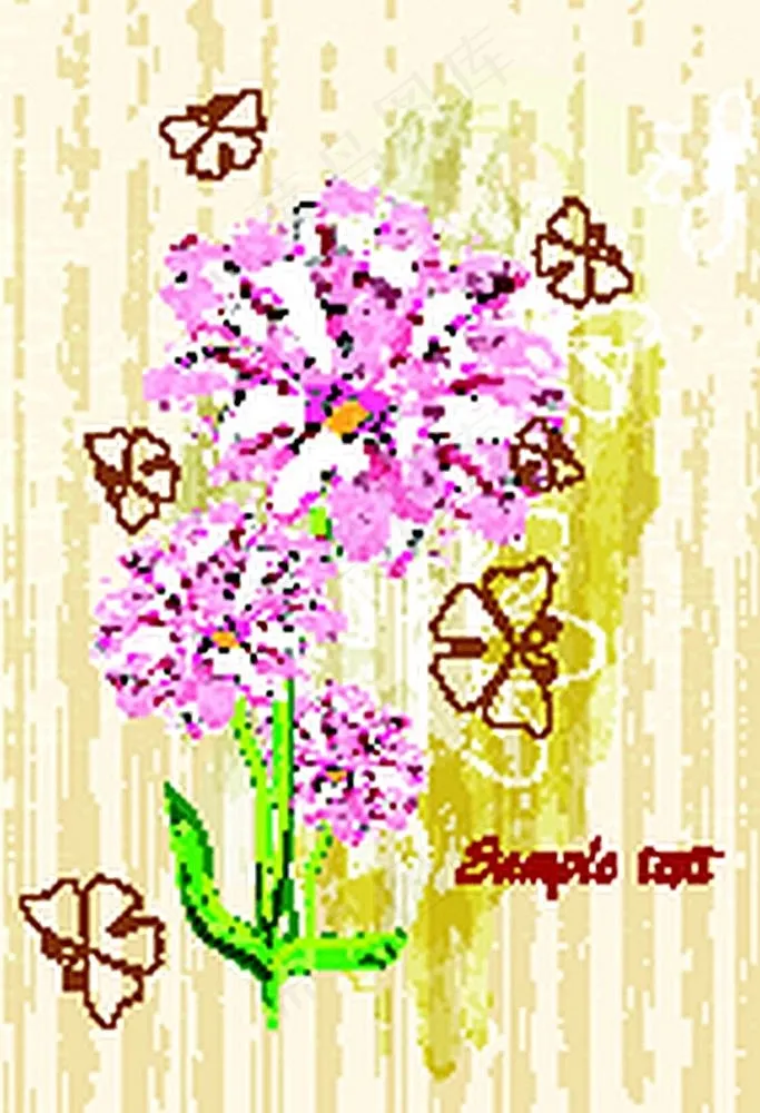 粉色花朵背景图片eps,ai矢量模版下载