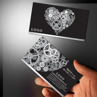 个性创意 工程机械名片PSD模板