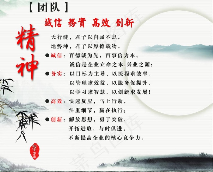 企业文化展板图片(4071X3519(DPI:300))psd模版下载