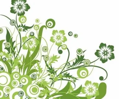 绿色的花艺设计矢量图 绿色的花艺设计矢量图