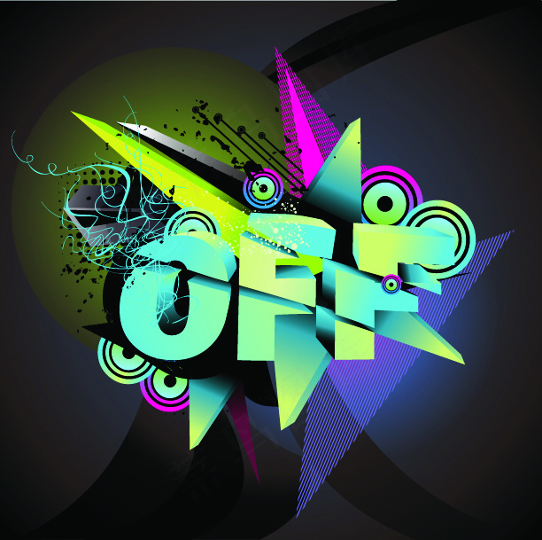 OFF字体设计矢量图下载