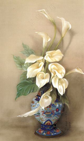 花瓶里的马蹄莲装饰画画芯