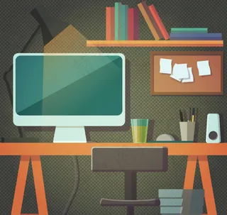 时尚书房书桌设计