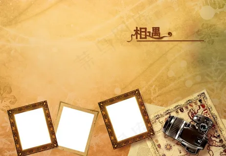 复古婚纱摄影模板图片