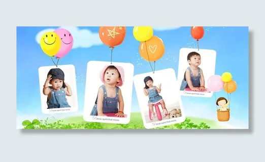 精美儿童相册psd模板图片 精美儿童相册psd模板图片