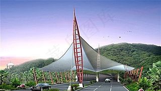 公路 隧道 景观 效果图 分层 p...